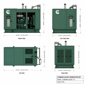 Silent Diesel Generator Set Powered by Ricardo Engine Low <b>Vibration</b> Compact Layout for Construction Worksite Power Supply - Product Image 4