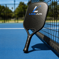 Raquette de pickleball en fibre de carbone T700 de luxe Lingjun, 16 mm, raquette professionnelle, norme USAPA, entraînement pour enfants, logo personnalisé