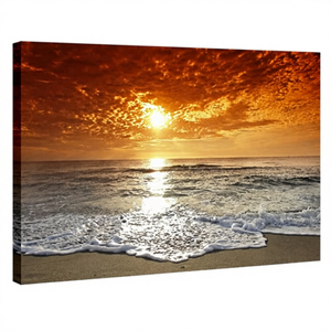 <span class=keywords><strong>Stampe</strong></span> <span class=keywords><strong>su</strong></span> <span class=keywords><strong>Tela</strong></span> Arte Marina Wieco, Quadri Incorniciati e Tese - Arte Murale Moderna con Paesaggio Marino al Tramonto per Soggiorno, Camera da Letto e Casa - Product Image 1