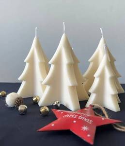 Luxury Handmade Soy Wax 3D Christmas Tree Candle Collection for Home Decoration Festive Diwali Ramadan Non-Toxic Scented - Product Image 1
