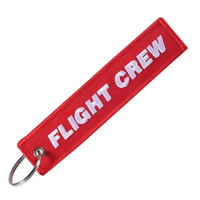 Porte-clés promotionnel double face personnalisé brodé sur le thème de l'aviation