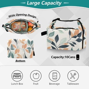 Sac à déjeuner isotherme personnalisé à motif de feuilles de menthe tropicales d'Hawaï - Product Image 5