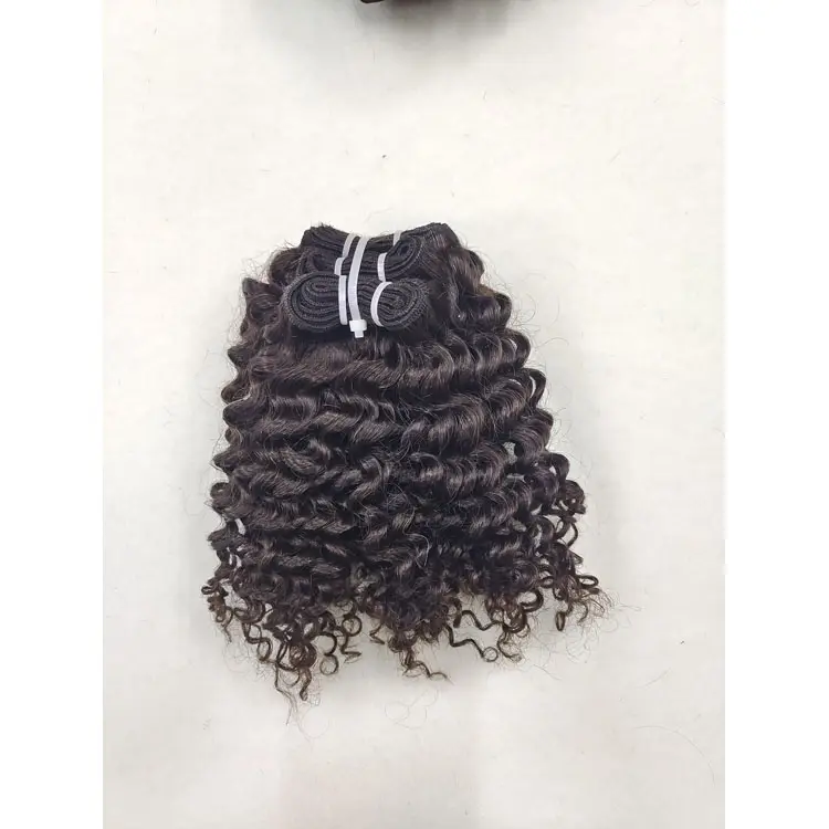 Factory Price Natural Wave 10-18Inch Heathy Ends Natural Black Deep Curly Human Cheap Human Hair Weaves Vendors