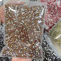 Lot en gros de strass en verre à dos plat, 100 grosses unités, diverses tailles et couleurs, 20 000 strass pour ongles, pour artisanat décoratif