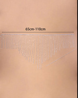 Vêtements de club sexy ELITES, culottes ornées de diamants, chaîne à la taille amovible, tenue de danse exotique