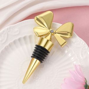 <b>Wine</b> Accessories Party Metal Bowknot Shape Decoration <b>Wine</b> Bottle Stopper Zinc Alloy Durable Champagne Bottle Stopper - Product Image 1