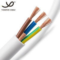 Cable Flexible Multifilar de Cobre/PVC/PVC, 300/500V, 2-5 Hilos, Cable Eléctrico de Cobre Trenzado para Electrodomésticos