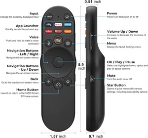 Control Remoto por Voz XRT270 para Televisores Inteligentes VIZIO, Reemplazo Completo con Todas las Funciones y Teclas Funcionales - Product Image 2