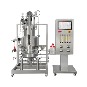 Biorreactor de acero inoxidable de 10L, 15L, 20L, 30L, 50, 100L, para cultivo microbiano de micelio, fermentación, biorreactor