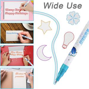 Stylos de <span class=keywords><strong>contour</strong></span> argentés double ligne pour peinture graffiti Marqueurs de <span class=keywords><strong>contour</strong></span> Set de stylos pour l'écriture et le <span class=keywords><strong>dessin</strong></span> de cartes cadeaux - Product Image 5