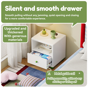 Comodino Moderno in Metallo Bianco <span class=keywords><strong>per</strong></span> Camera da Letto Femminile con Vernice Glitterata, Due Cassetti, Design Lussuoso <span class=keywords><strong>per</strong></span> Uso Alberghiero - Product Image 6