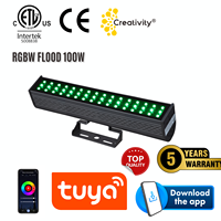 Control Remoto Inalámbrico DMX RDM WIFI con Aplicación Casambi, Controlador Meanwell con Certificación ETL y CE, 50W 100W 150W RGB RGBW, Proyector LED de Color Cambiante