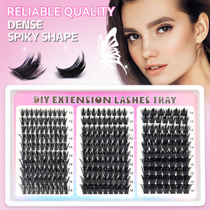 Eyelash Extensions Wispy Natural DIY Individual <b>Lashes</b> Dense Spiky <b>Cluster</b> <b>Lash</b> Black10-18mm 60D 100D 160D 200D 300D - Product Image 1