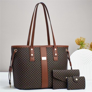 Wholesale PU Leather 3 Pieces Bags Set <b>Ladies</b> Shoulder Bags Luxury Designer Women's Handbags With a <b>Wallet</b> - Product Image 6