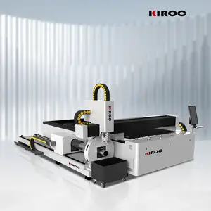 KIROC ucuz döner taşınabilir Metal 5MM 12MM paslanmaz çelik levha 3015 CNC Fiber 1KW 1500W 2000W 3000W lazer kesme makinesi