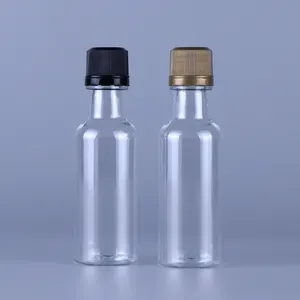 Transparente leere Mini 50ml PET Plastik Weinflaschen