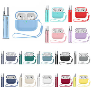 <span class=keywords><strong>Caja</strong></span> de <span class=keywords><strong>carga</strong></span> de auriculares de protección completa de silicona portátil, funda protectora, juego de carcasa con correa de pluma de limpieza para <span class=keywords><strong>Airpods</strong></span> <span class=keywords><strong>Pro</strong></span> 3 - Product Image 6