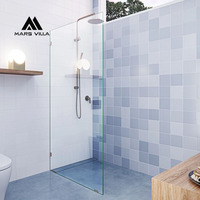 Mars Villa Verre Trempé SGCC CE 36 Pouces, Personnalisé et Très Vendu X 78 In. Panneau de douche fixe sans cadre entièrement intégré