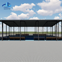 Structure de salle de sport préfabriquée en acier de 2000 m² avec toit à pignon ouvert