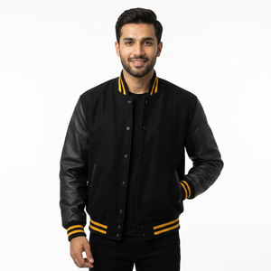 Customized Printing Long Sleeve <b>Men's</b> Varsity <b>Jacket</b> <b>Baseball</b> <b>Jacket</b> <b>Men</b> Plain Blank Varsity Letterman <b>Jackets</b> - Product Image 1
