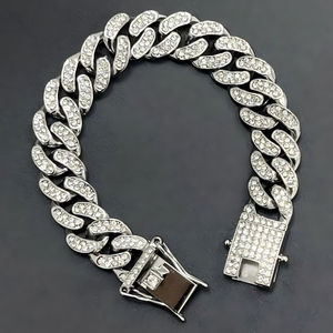 Collar de Perro de Lujo con Cadena de Metal y Diamantes Artificiales, Estilo Cubano Pesado, para Pitbull y Bulldog, Collares Personalizados para Perros - Product Image 5