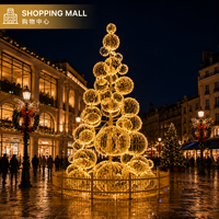 Boule de Noël LED géante blanc chaud pour la décoration des centres commerciaux, des places de ville et des hôtels, durable