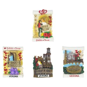 Персонализированные Сувениры из смолы на заказ, замок Вероны, сувениры для путешествий, 3D магниты на холодильник с ручной росписью - Product Image 5
