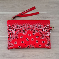 Tas Kosmetik Wanita Motif Paisley, Quilted, Floral,  Custom Logo,  Travel Clutch,  Perlengkapan Makeup,  Grosir,  Warna-Warni