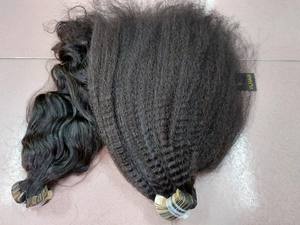 Extensiones de Cabello con Queratina Pre-Adherida, Punta I, Cabello Humano Remy Negro Natural, 16-24 Pulgadas, Liso, 0.8G 1G, Punta V - Product Image 2