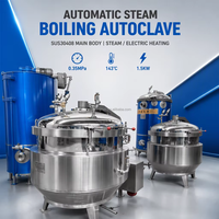Autoclave électrique industriel de 100 à 2000 litres, cuiseur vapeur automatique, machine de cuisson de viande, moteur contrôlé par PLC