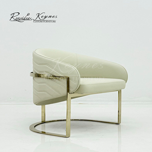 Chaise de salle à manger moderne de luxe en acier inoxydable, personnalisable, très vendue par Keynes, pour hôtels et restaurants. - Product Image 2