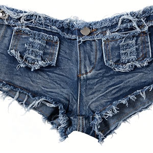 Shorts en <span class=keywords><strong>jean</strong></span> taille basse pour <span class=keywords><strong>femme</strong></span>, mini-<span class=keywords><strong>short</strong></span> sexy, coupe slim décontractée, style streetwear, idéal pour les soirées en boîte de nuit - Product Image 3