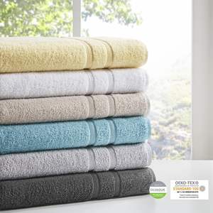 Juego de toallas de baño Db Luxury de 6 piezas, 100% algodón turco, bordado jacquard, secado rápido, para el hogar, hotel, baño - Product Image 5