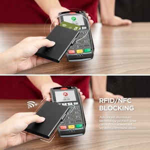 Tarjetero delgado con bloqueo Rfid para hombre, tarjetero deslizante, billetera de aluminio, listo para enviar - Product Image 6