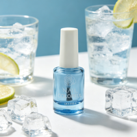 Bouteilles de vernis à ongles en verre vides en gros avec bouchon hexagonal et pinceau pour emballages cosmétiques avec capuchon à pinceau