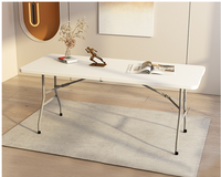 Table à manger portable design moderne Chaises et tables de banquet en plastique pour le camping en plein air Table longue pour le bureau de mariage à la maison