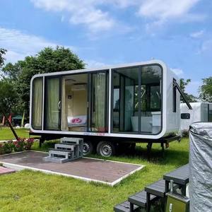 <span class=keywords><strong>Chalet</strong></span> en acier entièrement équipé, cabines de conteneur préfabriquées <span class=keywords><strong>avec</strong></span> roues, maison mobile <span class=keywords><strong>avec</strong></span> remorque, salle de gym et salle de bain - Product Image 1