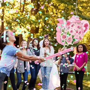 UNK 4-teiliges Papp-Piñata-Set für Teeparty Kindergeburtstag Blumenthemen-Partydekoration Konfetti Teetasse Teekanne Kleine Piñata - Product Image 5