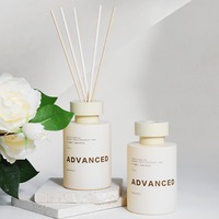 Diffuseurs d'arômes sans feu 150ML Bouteille en verre blanc Diffuseurs de parfum Désodorisant pour la maison Cadeau d'aromathérapie
