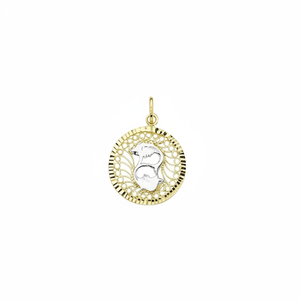 14K oro sólido acuario collar cadenas tipo joyería fina horóscopo colgante para mujeres hecho en Turquía - Product Image 2