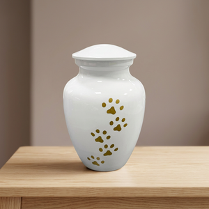 Brass Metal American Style Monument Cremation Urn <b>for</b> Adult and Pet <b>Ashes</b> with Lid - Indian Home Crafts - Product Image 4