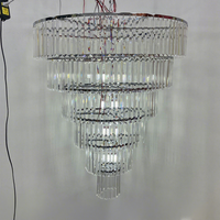 Accessoires de mariage : Lustre en cristal multicouche, pendentif en forme de glaçon, décoration suspendue en acrylique pour le plafond de la salle de mariage ou de la scène