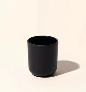 8oz 10OZ 12OZ 16OZ Wholesale Unique Round Bottom Shape Matte Luxury Glass Makesy Candle Jars With Cork Lids