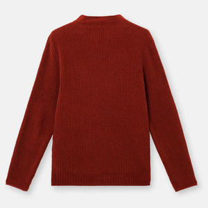 사용자 정의 로고 OEM 및 ODM 풀오버 남성 스웨터 자카드 니트웨어 면 와플 니트 점퍼 겨울 크루넥 사용자 정의 남성 스웨터 - Product Image 2