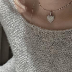 จี้รูปหัวใจเงินแท้ S925 ขัดเงา ดีไซน์เฉพาะตัว เรียบง่าย ทันสมัย สไตล์วินเทจ ประดับเพชรซิคอน - Product Image 3