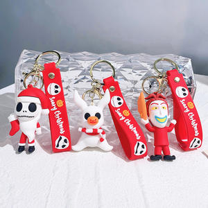 3D Goma Pesadilla Antes de Navidad Llavero Accesorios Halloween Cordón Anime Llaveros Promoción Coche Regalo - Product Image 4
