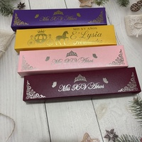 Prix d'usine : Ensemble de cartes d'invitation Quinceañera à motif défilé avec pompons et impression dorée, invitations pour douche nuptiale et cadeaux pour invités