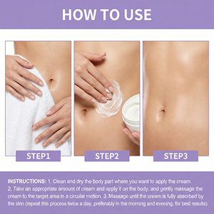 Crème corporelle amincissante <span class=keywords><strong>et</strong></span> raffermissante au collagène Purple Leaf, marque propre, pour massage abdominal – Nouveauté ! - Product Image 5