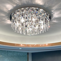 Nouveau design moderne k9 lustre en cristal éclairage salon chambre à coucher led rond plafonniers modernes
