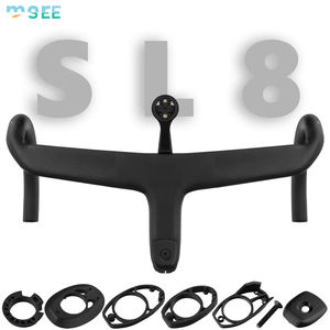 SeeMoree-Manillar de Fibra de Carbono para <span class=keywords><strong>Bicicleta</strong></span> de Carretera, Accesorio UD Mate de 28,6mm Integrado - Product Image 5